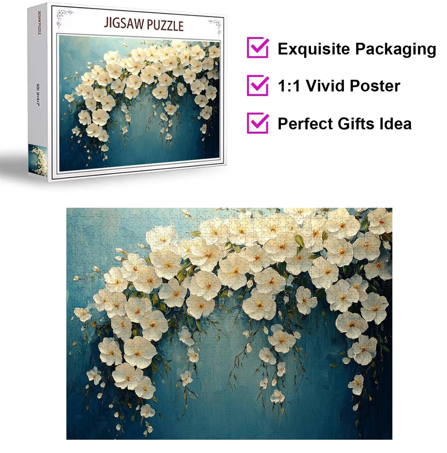 Puzzle 3000 Teile Blume, Holzpuzzle 122x81cm Abstrakt, n-254