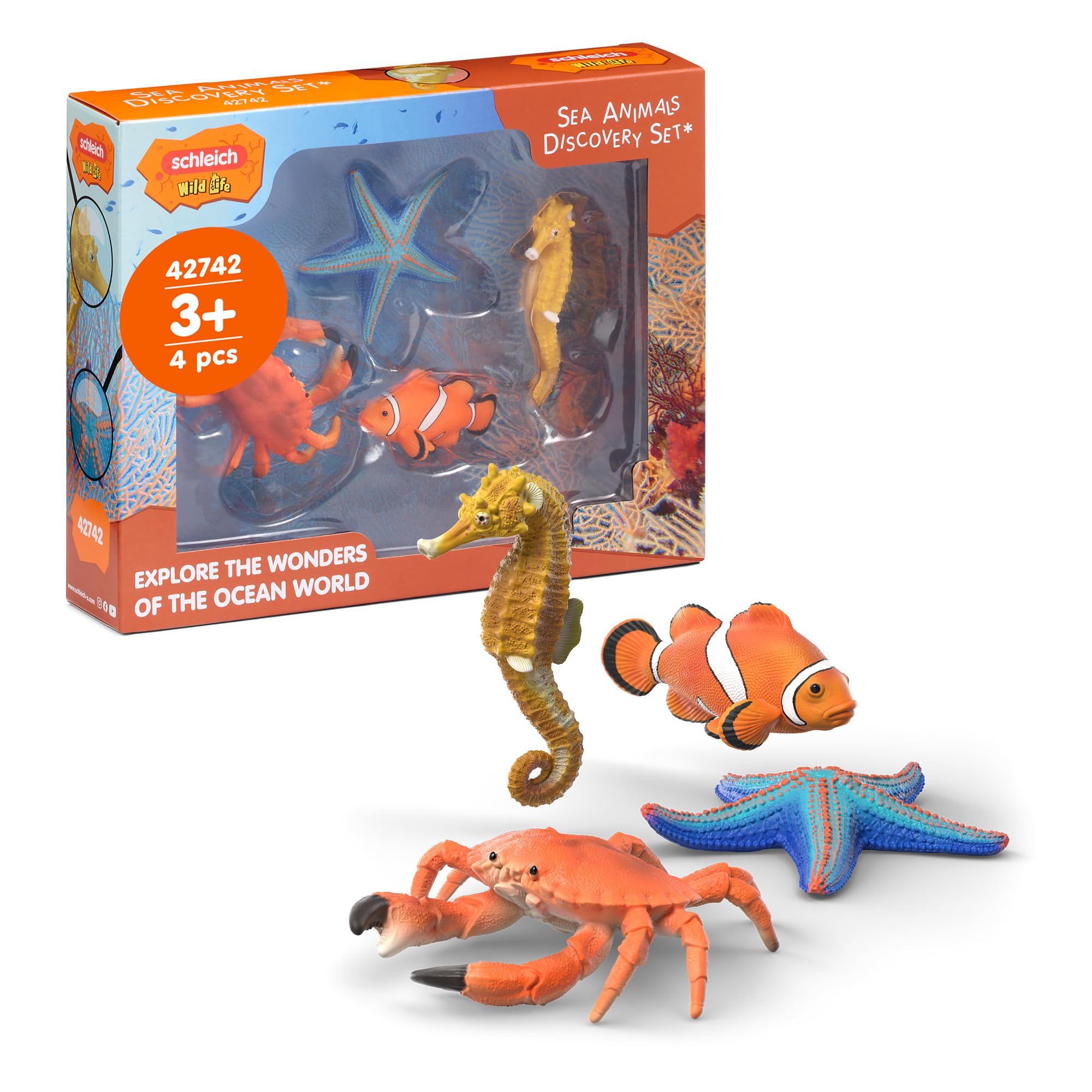 schleich WILD LIFE | Set découverte : les animaux marins 42742 | 4 pièces