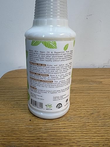 Miniatura 8 de Mighty Mint Aceite de neem y menta prensado en frío, aerosol natural para plantas, 16 onzas