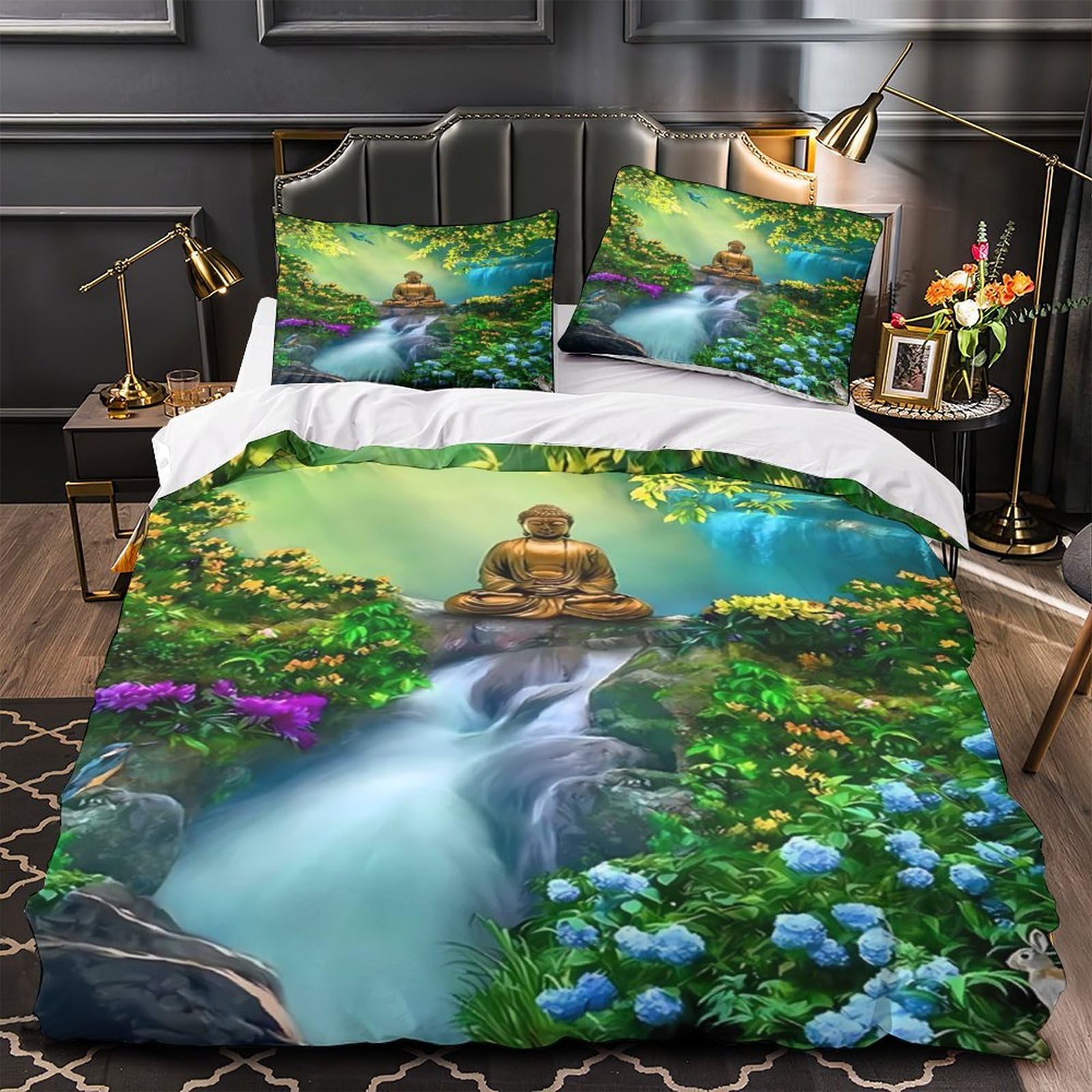 Housse de couette Bouddha hypoallergénique pour peau sensible