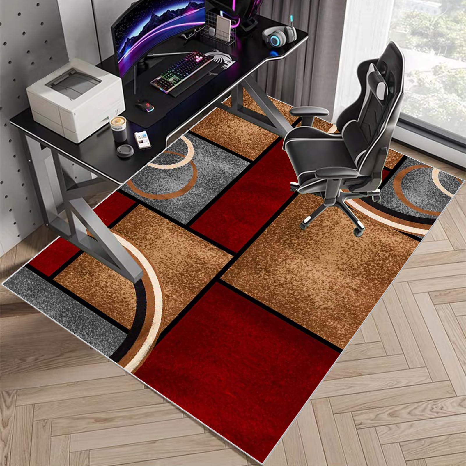 Tapis de Protection de Sol Tapis Chaise de Bureau Tapis pour Fauteuil Tapis Gaming Sol pour Sols durs Protège Parquet Chaise Roulettes Tapis Protecteur de Sol pour fauteuils de Gaming 100 x 140 cm