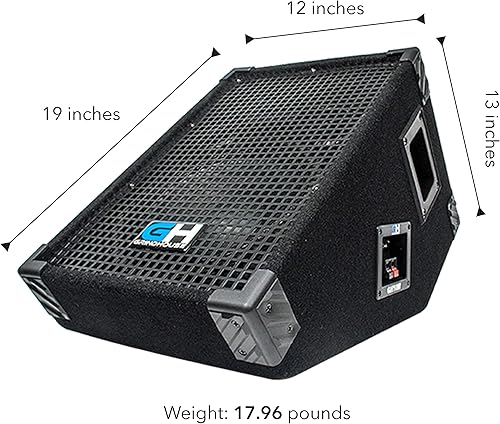 Miniatura 2 de Grindhouse Speakers - GH10M-Pair - Par de monitores pasivos de 10 pulgadas de piso  escenario de cuña de 300 vatios RMS cada uno - PADJ escenario,