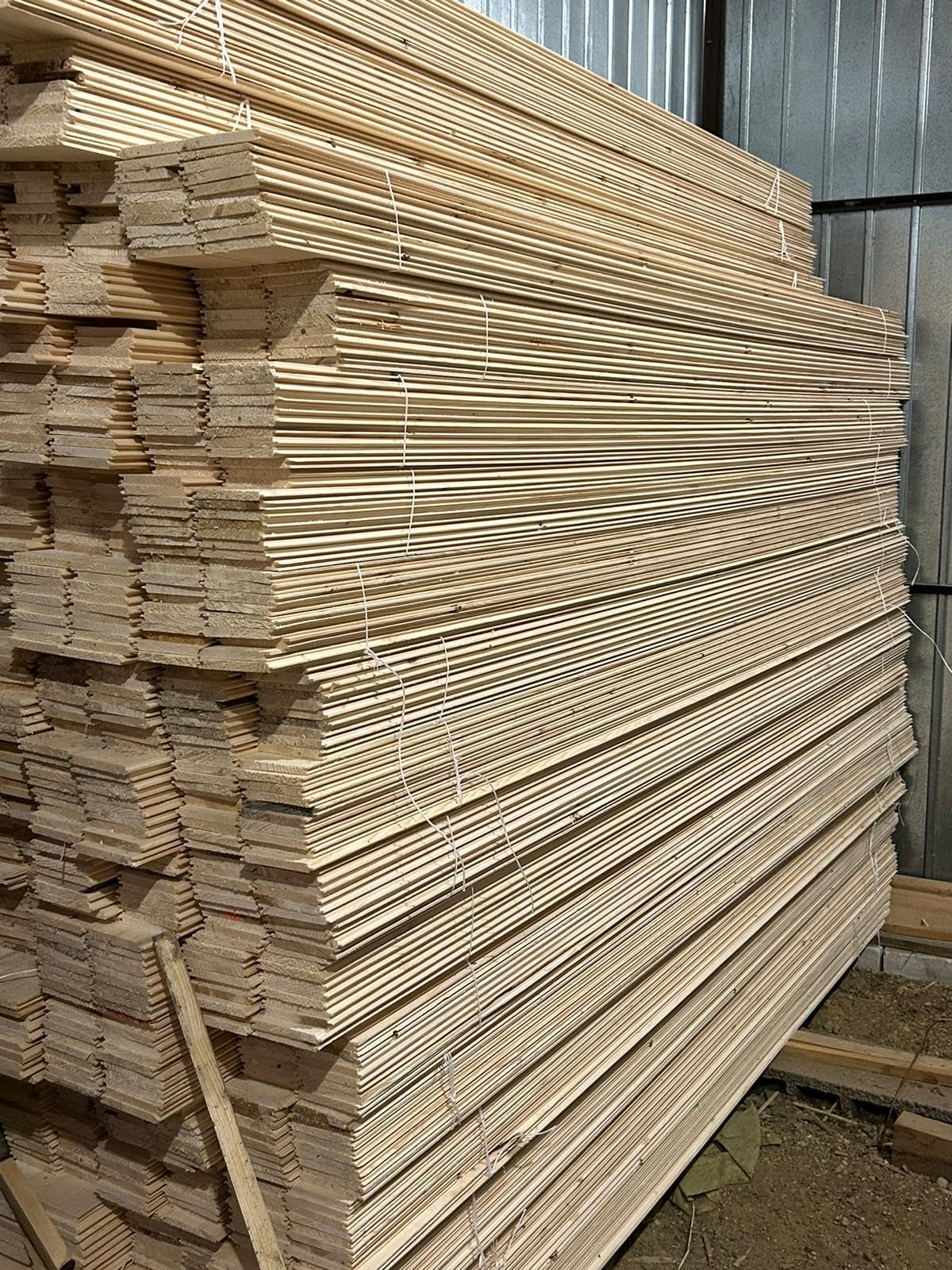 Lot de 20 planches profilées en bois profilé de façade, 11 x 96 mm, longueur : 200 cm, bois de sauna, revêtement de toit