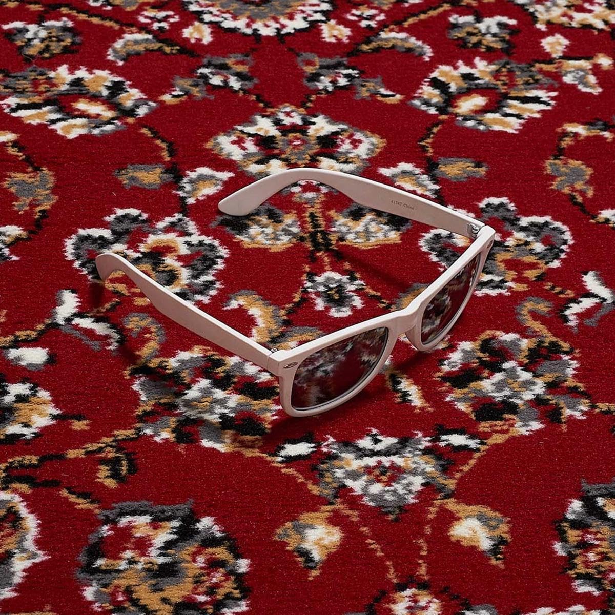 UnAmourDeTapis Tapis Orient Style, 120 X 170 Cm, Couleur Rouge, Motif Oriental, Tissé en Belgique, Poils Ras pour Salon, Style Classique Chic Décoratif, 3205
