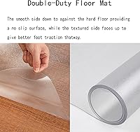 Vista 2 de Tapete para silla para suelos de madera dura, protector de suelo resistente, fácil de limpiar (47 x 47 pulgadas)