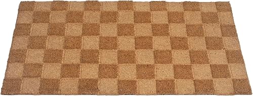 Miniatura 8 de Creative Co-Op Impresión de tablero de ajedrez grabado y parte trasera de PVC, felpudo natural, 32