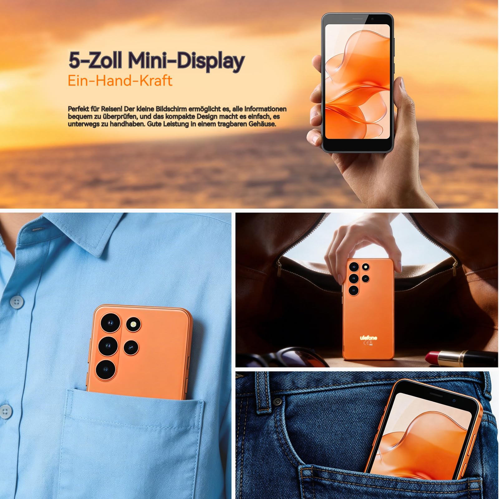 Note 22 Smartphone Ohne Vertrag, Android 16 Smartphones, 20GB+32GB/2TB Octa-Core, 5.0" Handy Günstig, 4G Dual SIM/Face ID/GPS/3 ahre Garantie, Schwarz