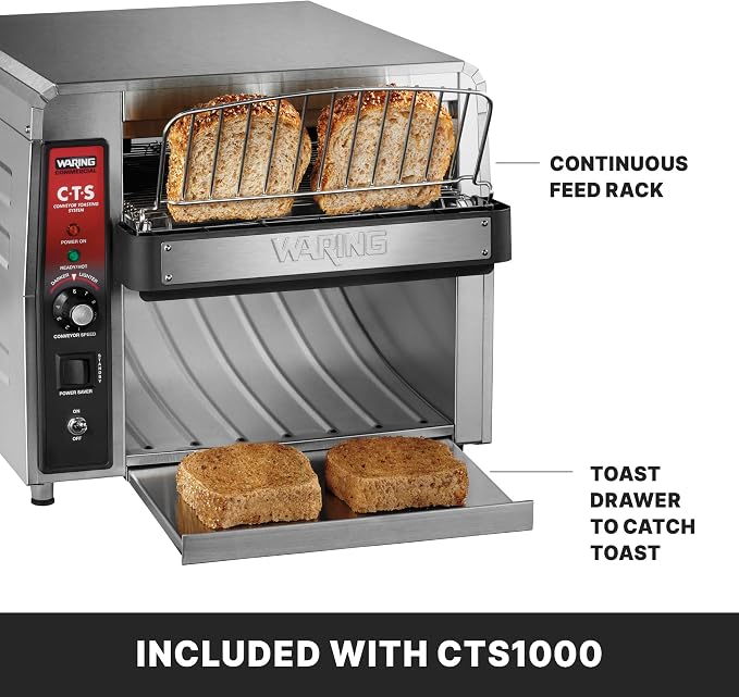 Tostadora comercial Waring CTS1000 acero inoxidable 1800W miniatura 5