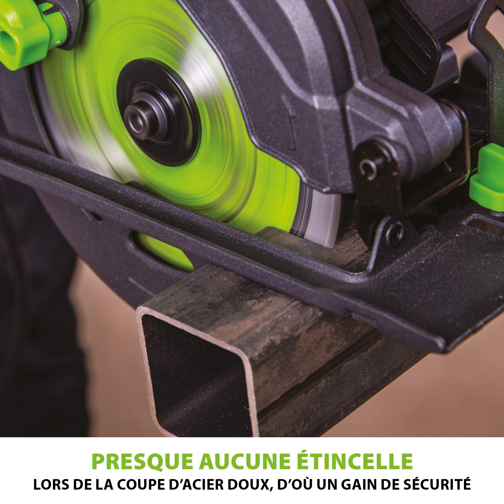 Evolution Power Tools F165CCSL Scie Circulaire Multi-Matériaux, Découpe l’acier, l’aluminium, le bois clouté, le plastique et bien plus, 165 mm (230V)