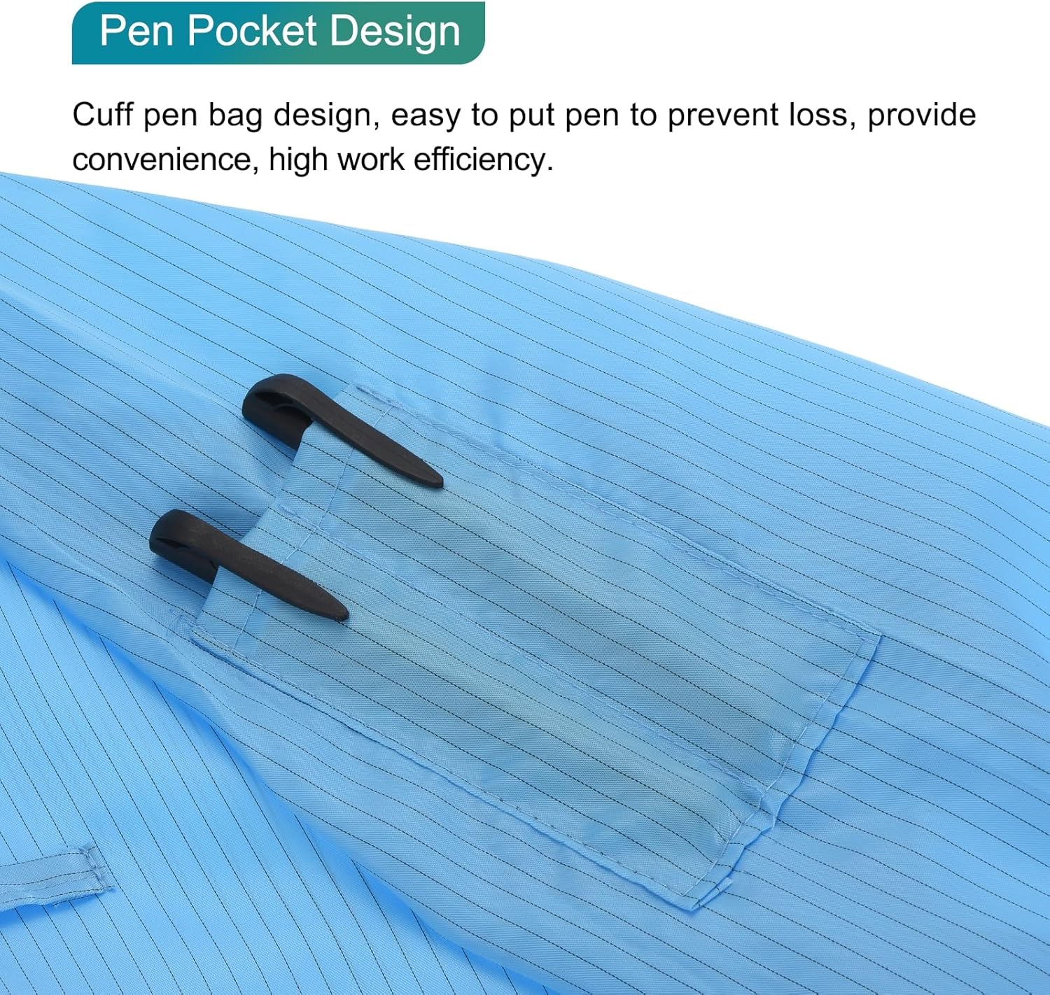 MECCANIXITY ESD Lab Coat Anti Static Clothing Science Jacket Cuff with Hat Wear Uniform Work for Men Women - Image 4