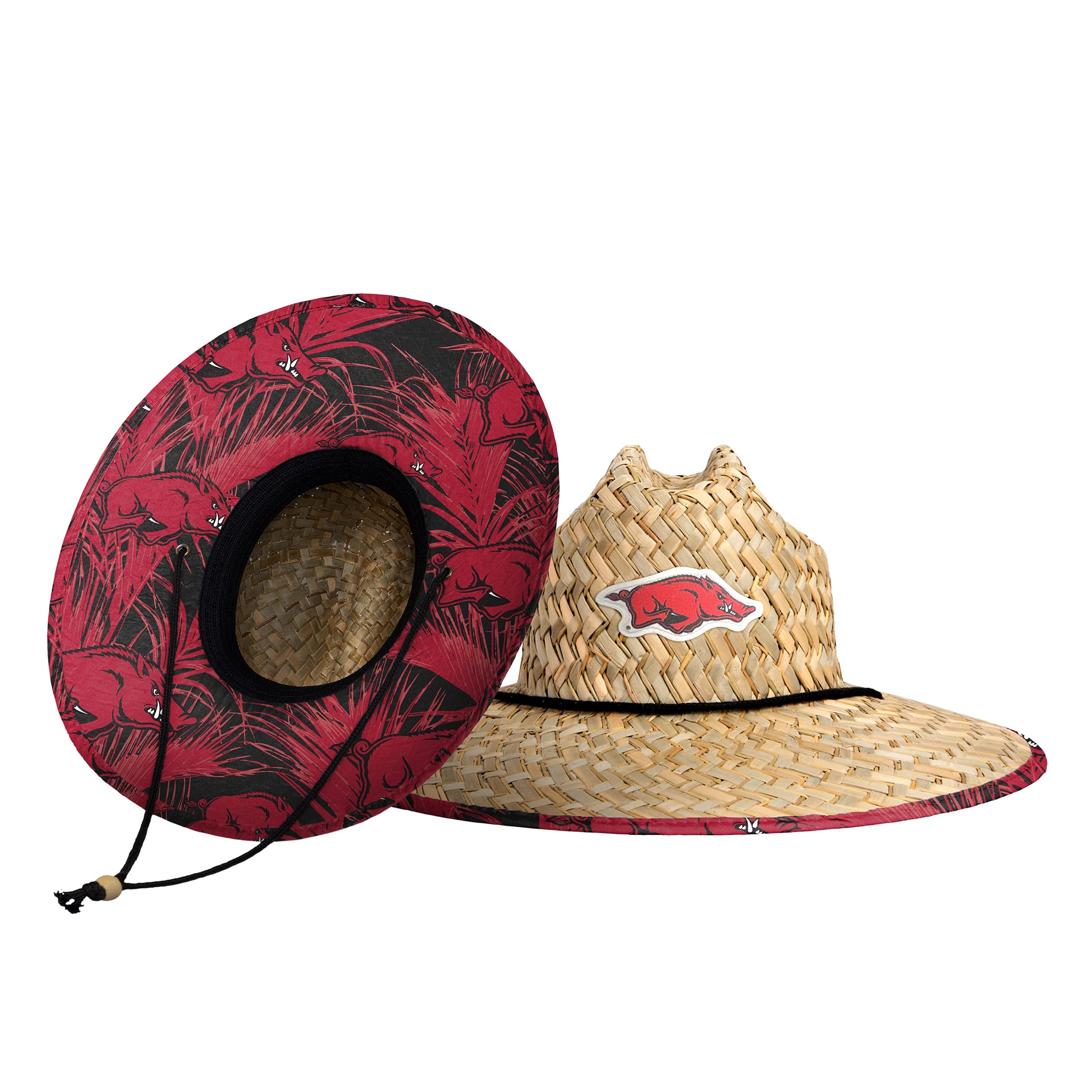 FOCO Men's NCAA College Team Logo Floral Straw Sun Hat