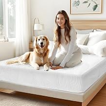 Queen Size Mattress, 10 Inch Gel Memory Foam Mattress in a Box, Fiberglass Free Medium Firm Mattresses for Pressure & Pain Relief, Soft and Comfortable 10 Inch Queen