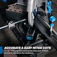 Vista 3 de Sierra de corte y medición EVOLUTION S14MCS de 14" Sierra de corte de acero en frío Motor y hoja inteligente EVOMAX +3500 cortes Cortes sin