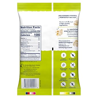 SkinnyPop Popcorn, Original, Gluten Free, Non-GMO, 0.65oz Individual Size Snack Bags, 6 Boxes (6 Bags per Pack)