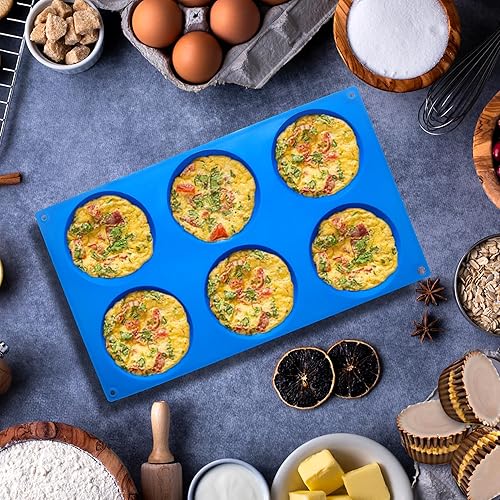 Miniatura 5 de Sidosir Moldes de silicona para muffins para huevos, moldes para hornear huevos antiadherentes de 3 pulgadas para magdalenas, huevos, tartas, pan de