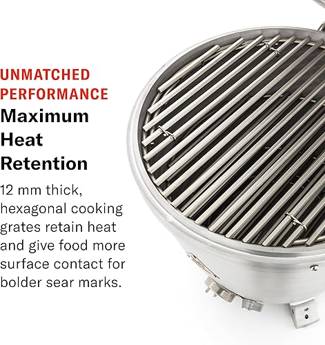 Miniatura 5 de Blaze Parrilla Kamado de aluminio fundido de 20 pulgadas | Cuerpo de aluminio fundido de 1 ″ de servicio pesado | Rejillas hexagonales de acero