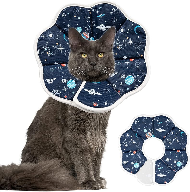 Colar de Recuperação Macio e Ajustável para Gatos Depets L230106-XQ-M — Pescoço de 20,07 a 25,65 cm