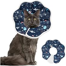 Depets Cat Cone Soft, Adjustable Recovery E-Collar for Pet Neck Size 9.5 in