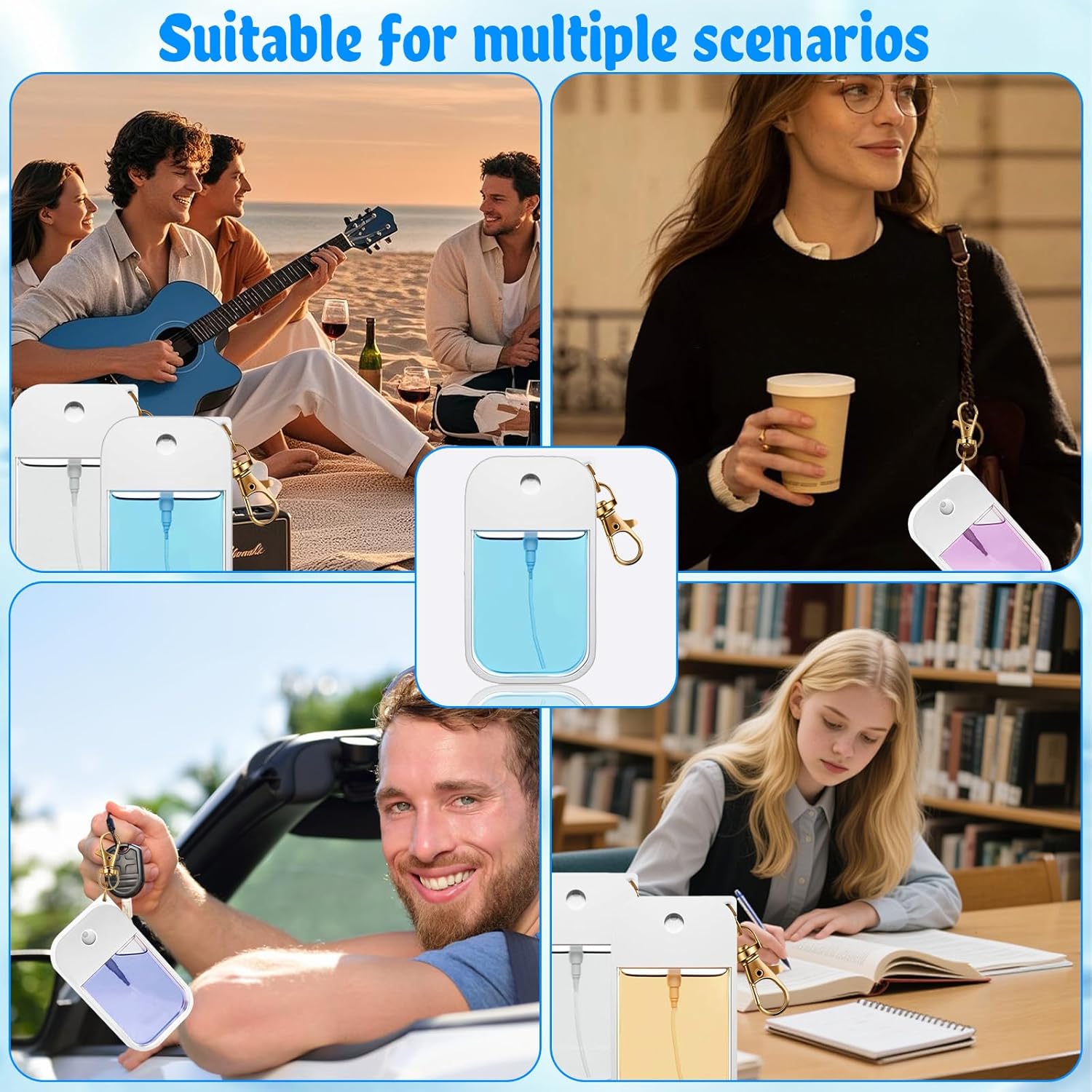 MEMOVAN Protective Silicone Case Compatible with Touchland Hand Sanitizer Spray Case Holder with Keychain Compatible with Touch Land Mist Hand Sanitizer Spray Accessory Travel Cover Sleeve Travel Size - Image 5