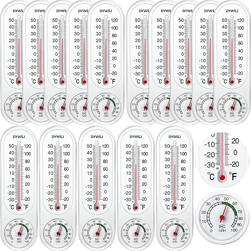 Termómetro higrómetro para interiores y exteriores, con termómetro de lectura de humedad, medidor de temperatura y humedad, medidor con Celsius