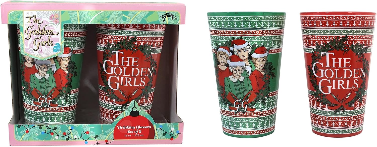 Golden Girls The Holiday 16oz Pint Glasses | Set of 2