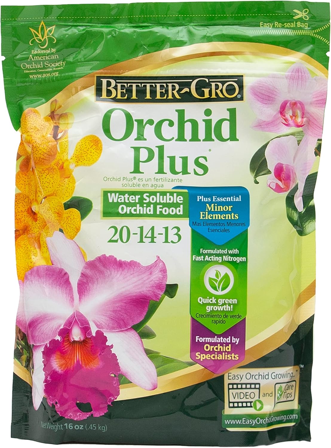 Better-Gro Orchid Plus Fertilizer and Premium Moss for Growing Orchids - 190 cu in