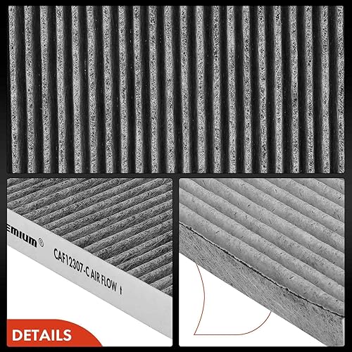 Miniatura 8 de A-Premium Filtro de aire de cabina con carbón activado compatible con Jeep Cherokee 2019 2020 2021 2022 2023, detrás de la guantera, repuesto #