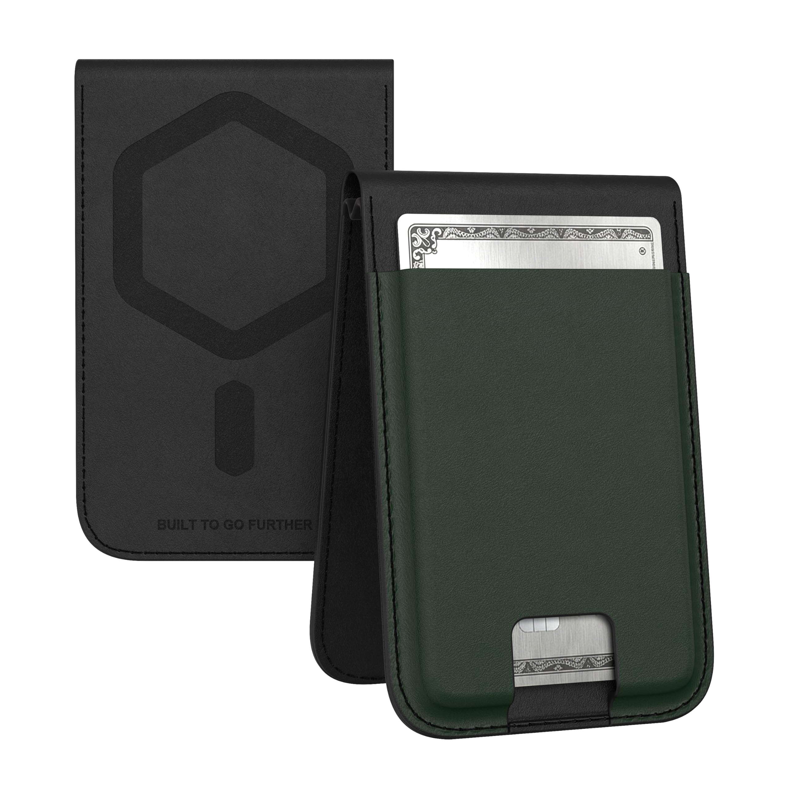 Urban Armor Gear UAG Wallet - Metropolis Magnetic Wallet Compatible with Mag-Safe 5 Cards Holder with Kickstand for iPhone and Galaxy Phone, PU Vegan Leather - Olive (PU)-image-6