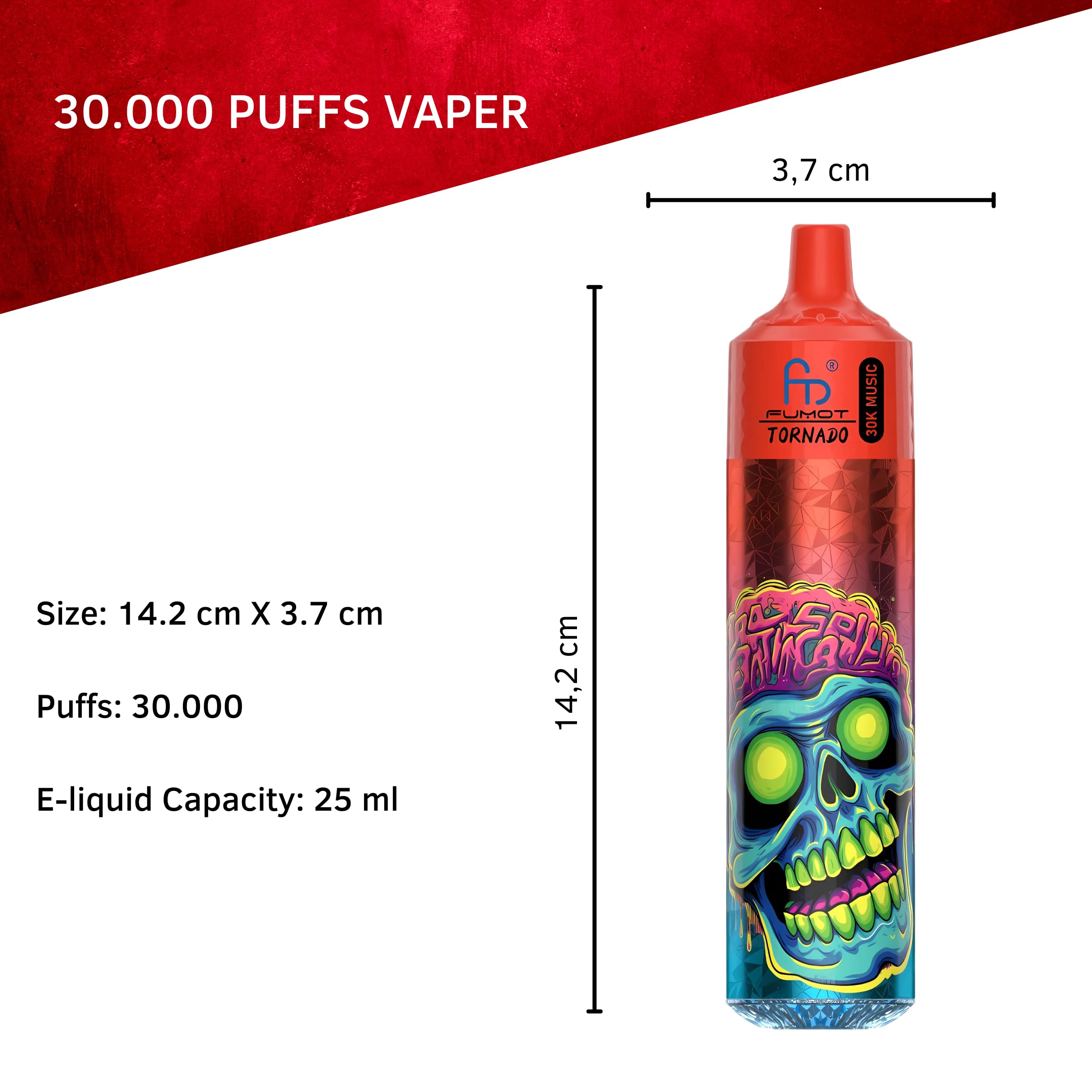 Rndm Tornado 30000 taff - Puff 30000 Taff | Puff Sans Nicotine | Puff 30K |  Puff Rechargeable | Pink Lemonade : Amazon.fr: High-Tech