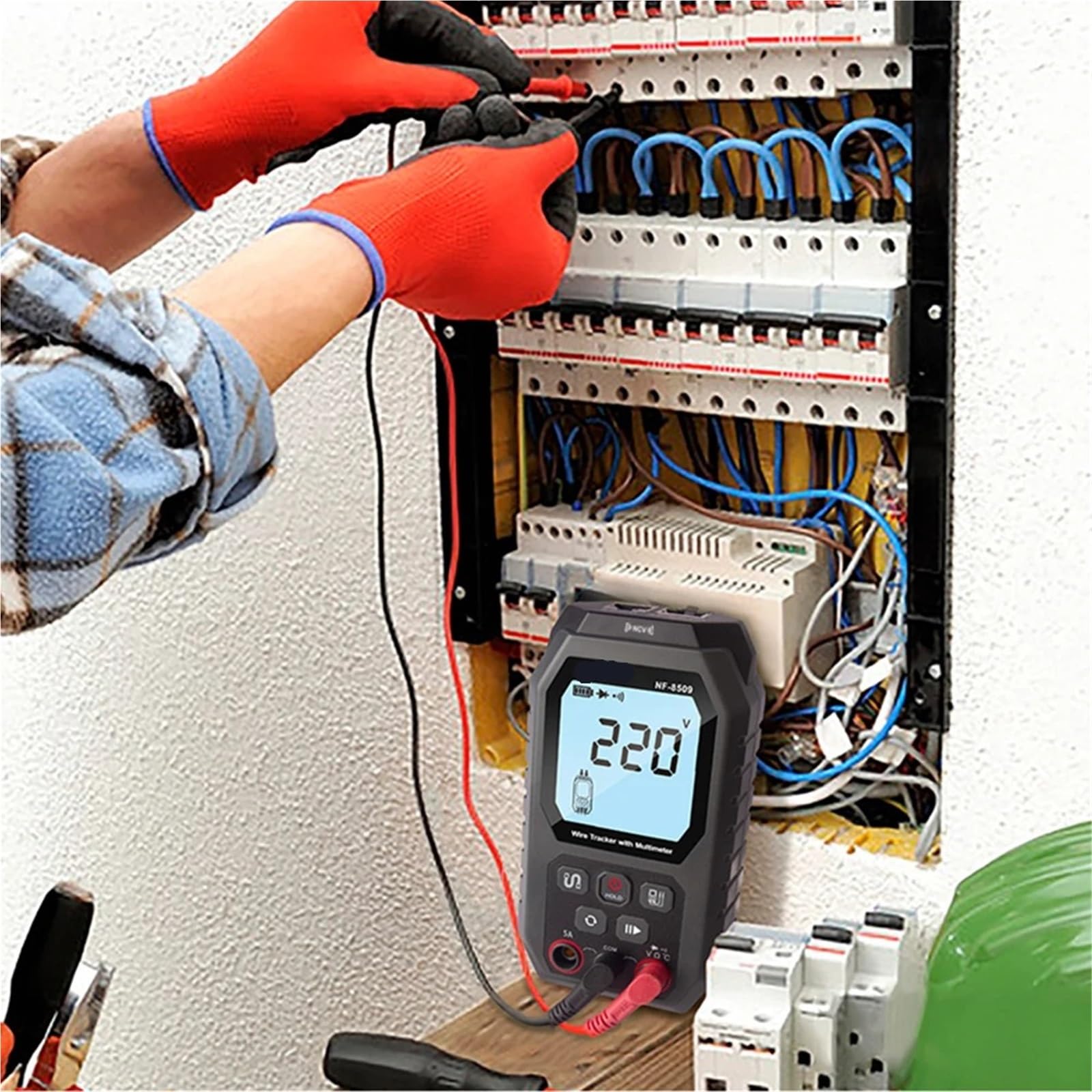 Tester kabli, Tester multimetru 2 w 1, lokalizator kabli sieciowych do testowania POE, śledzenie przewodów NCV AC DC LCD