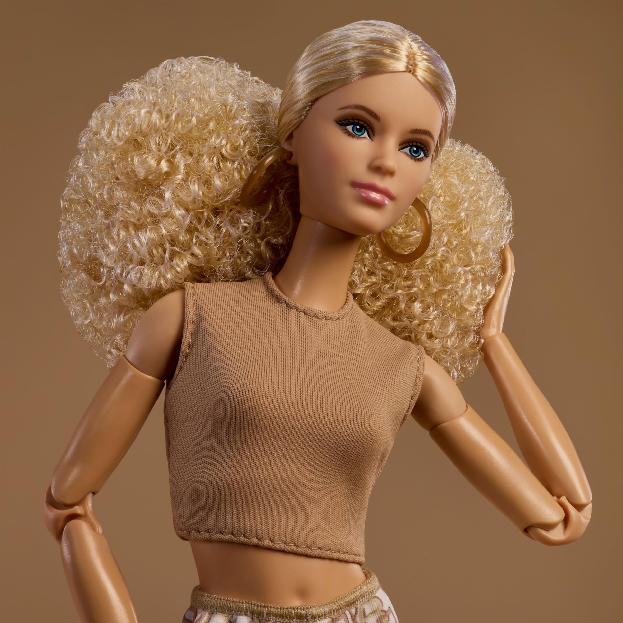 Barbie Basics Model Collector Fashion Doll 06 with Blonde Hair, Shimmery Golden Skirt & Halter, Universal-fit Fashions, Posable Body — view 3