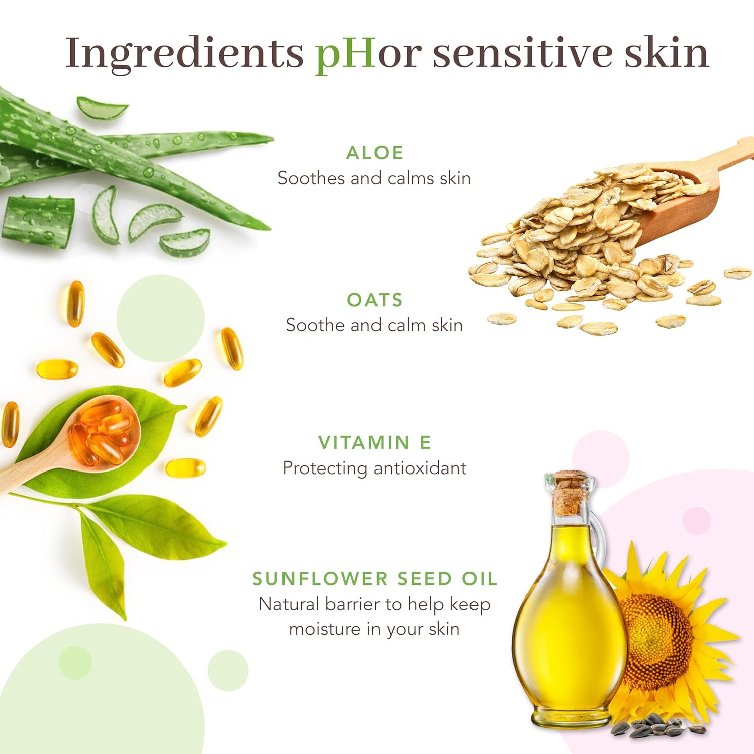 pHisoderm Fragrance Free Cream Face Cleanser With Aloe and Oats to Soothe & Calm, Non-foaming pH Balanced Sensitive Skin Face Wash, 6 Fl Oz (3 x 6 fl oz)