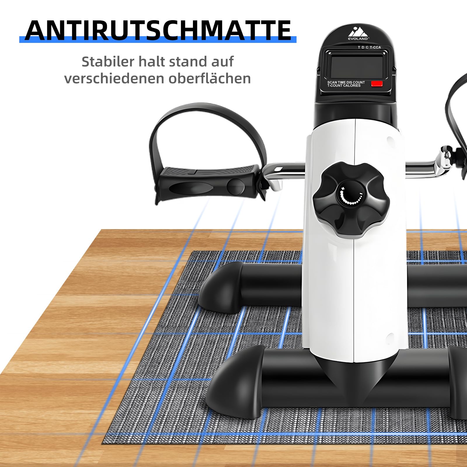 EVOLAND Heimtrainer Mini Fitnessbike Pedaltrainer Arm Beintrainer LCD Display Hometrainer Fitnessgerät