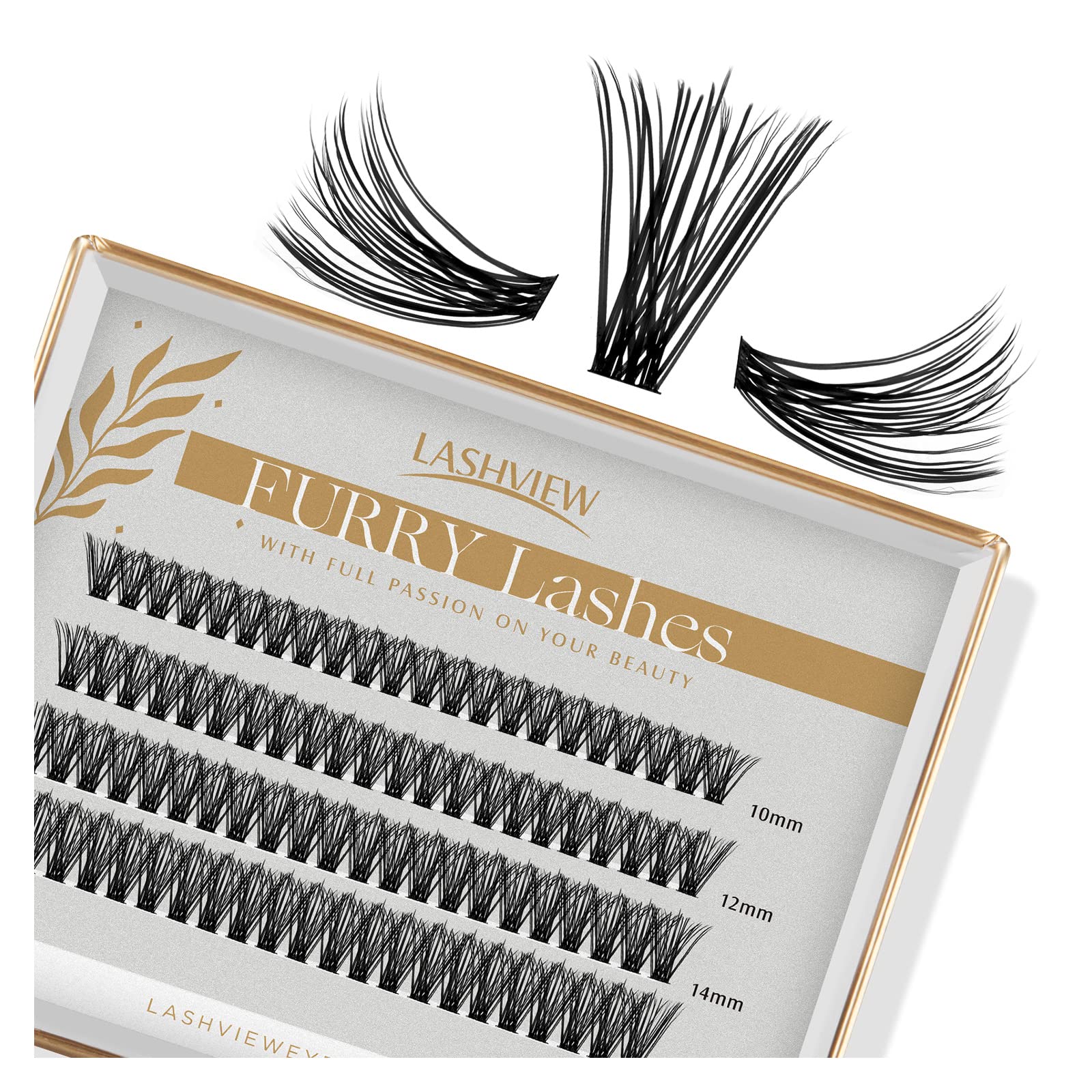 Photo 1 of LASHVIEW Lash Clusters,10-16mm DIY Eyelash Extensions,Clusters Lashes for Self-application Individual Lashes at Home, 3D Rapid Soft and Lightweight-Style C47