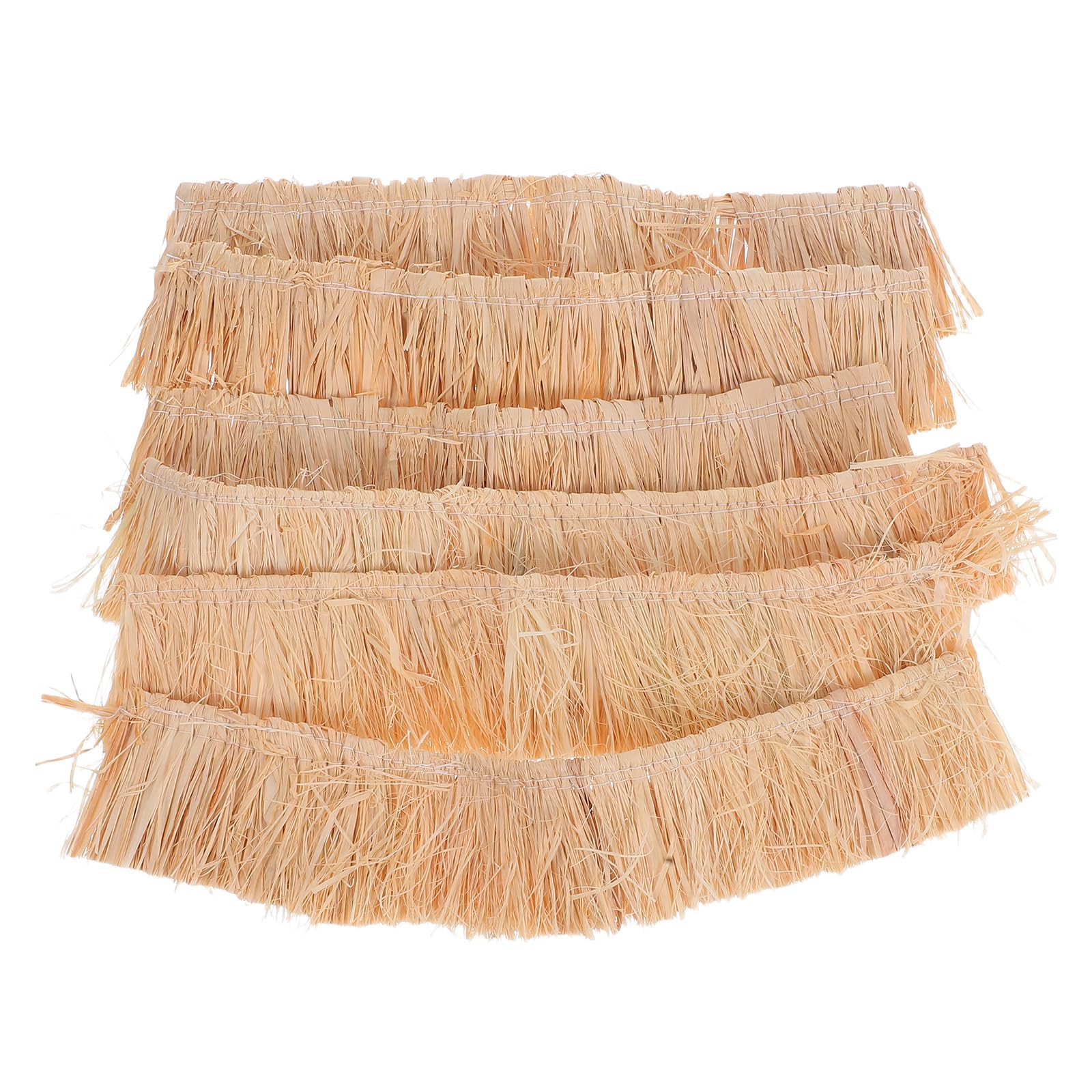 Toyvian 6pcs Miniature Artificial Thatch Roof - Realistic Straw Roof For Dollhouse - Fairy Garden - And Diy Micro Landscape Creations