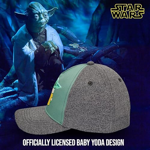 Miniatura 3 de Star Wars Baby Yoda Hat Niño Niños y Niñas, Baby Yoda Gorra de béisbol de 2 a 5 años en negro