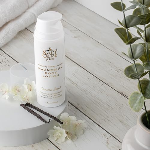 Miniatura 3 de Salt Cellar Spa Dead Sea Crema corporal de magnesio Hidratante, calmante y nutritiva con manteca de karité, aceite de coco y vitamina E Vegana,