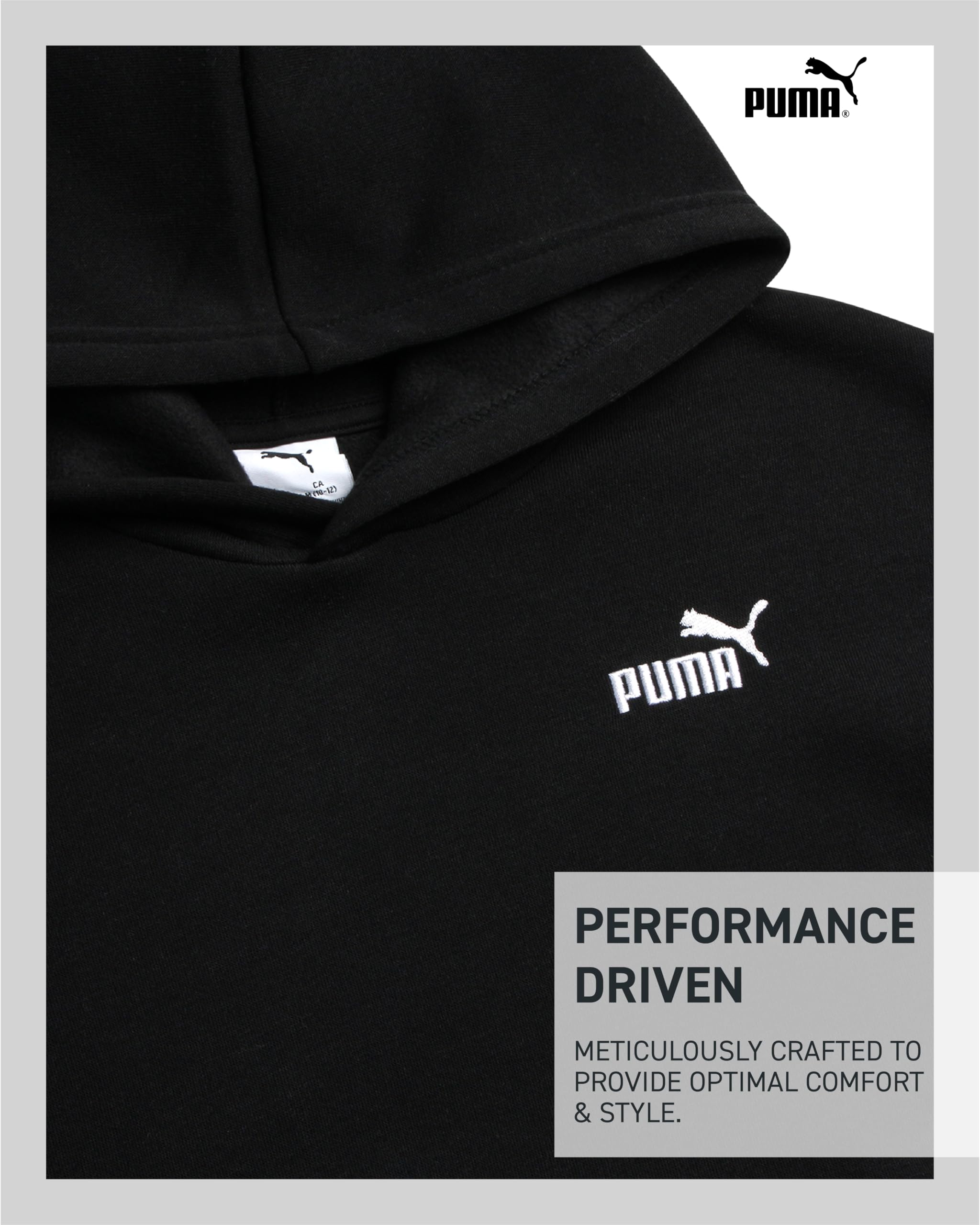 PUMA Chłopięca bluza z kapturem - miękka polarowa oddychająca bluza z kapturem - lekkie bluzy z kapturem dla chłopców (rozmiar 8-20)