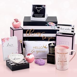 Jumway Birthday Gift Basket For Women 11 Unique Birthday Gifts For Mom, Friends Female, Sister, Coworker, Wife, Girlfriend