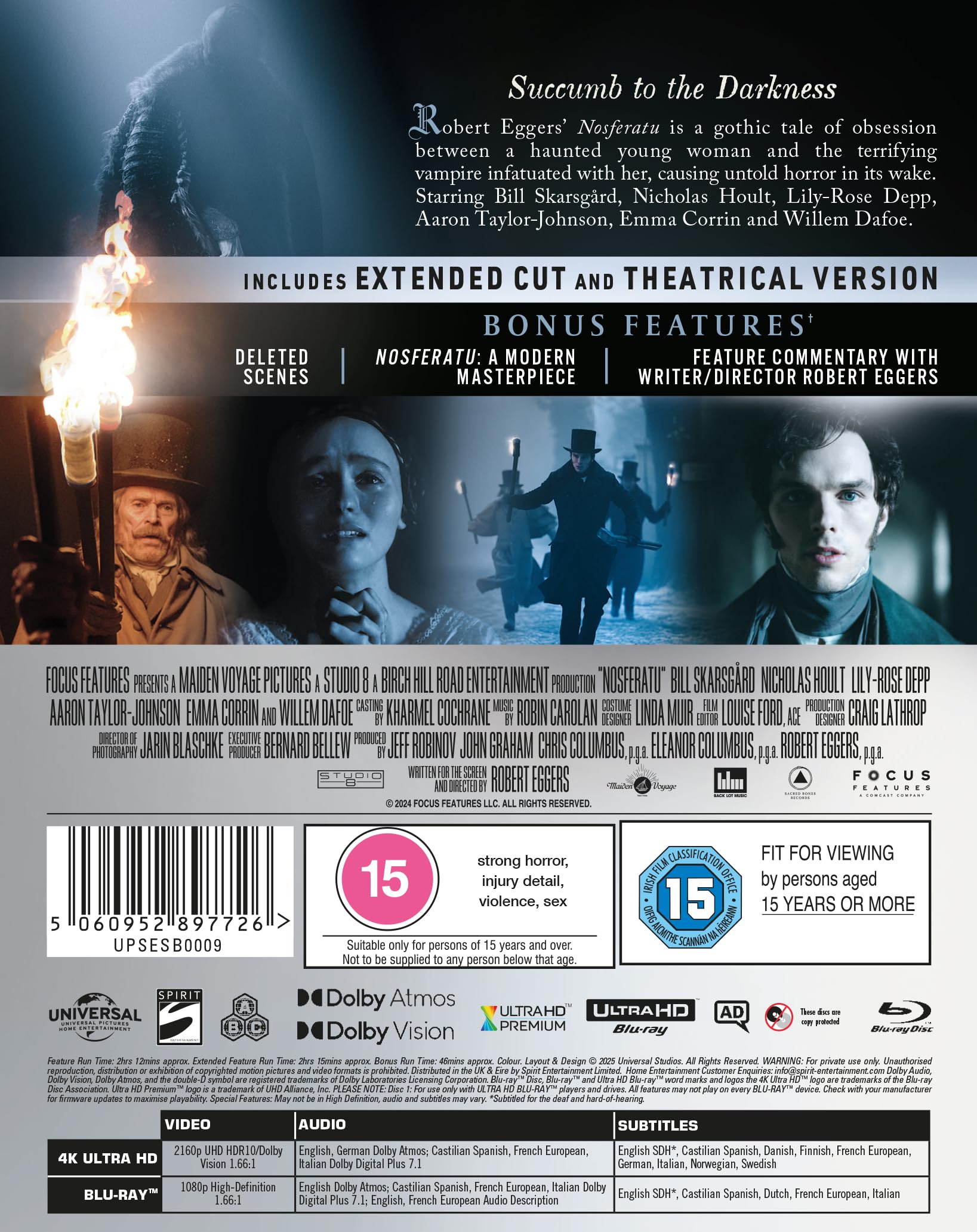 Nosferatu Steelbook [4K UHD + Blu-Ray]
