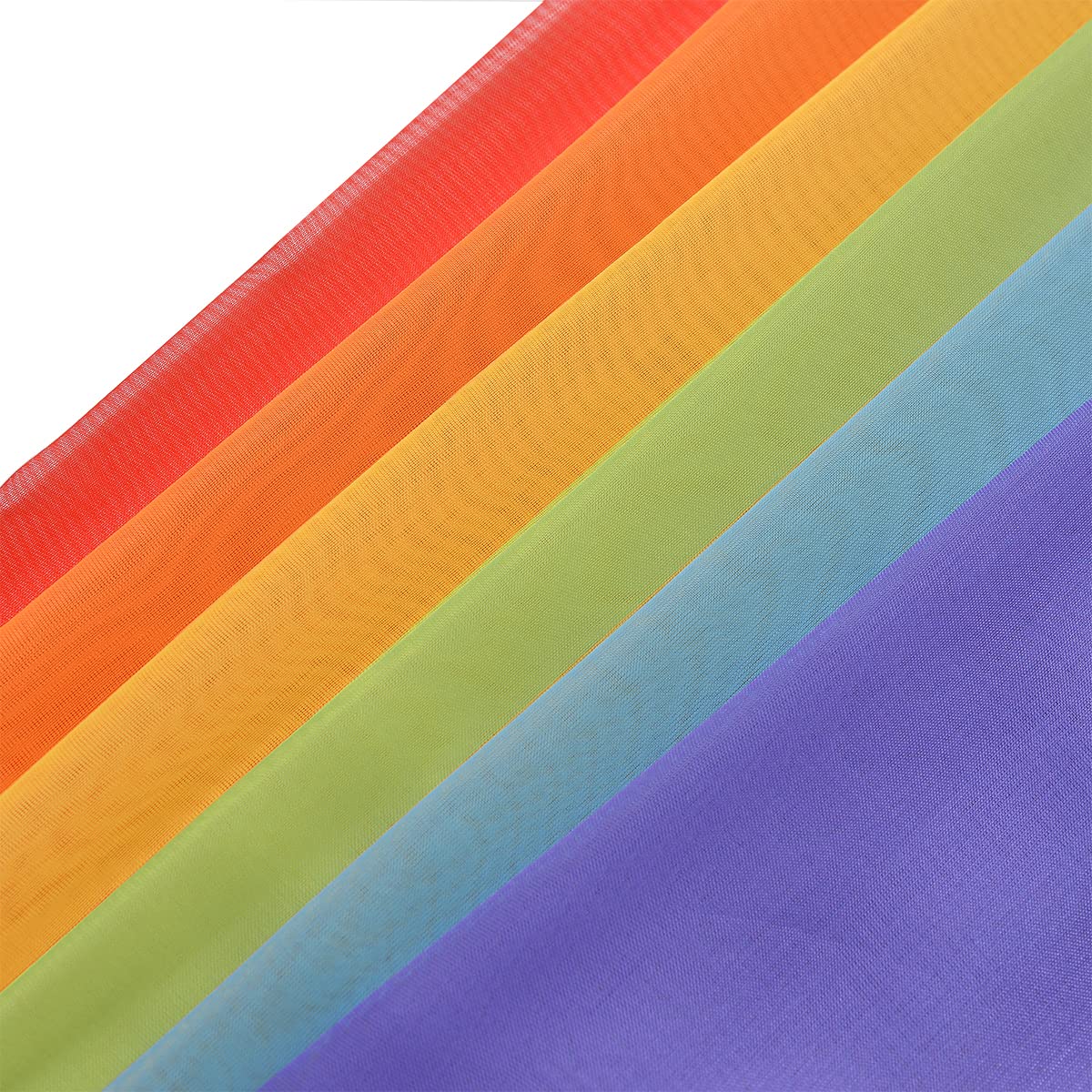 Yancorp 6 Panels Sheer Curtains Rainbow Window Decoration Voile Drapes 96 Inches Kids Girls Boys Party Favor Christmas Classroom Decor Kitchen Bedroom Backdrop(Rainbow,W40 x L96)