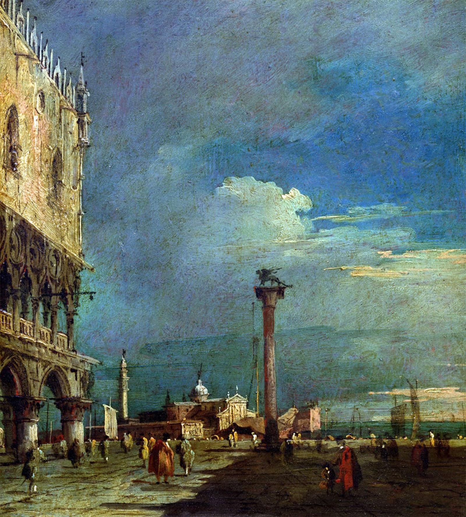 Serendipitp No Frame Aesthetic Poster Photo Wall Print Retro Picture The Piazzetta Di San Marco By Francesco Guardi Modern Wall Artwork For Home Decor 60X90cm
