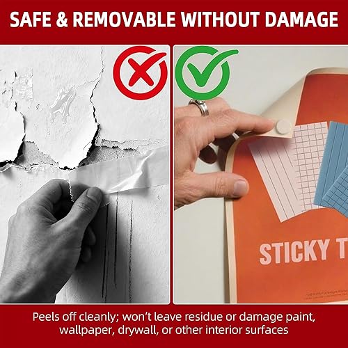 Miniatura 3 de Pegatina adhesiva reutilizable para colgar en la pared, masilla adhesiva extraíble para carteles, fotos y decoraciones, no tóxica, masilla de