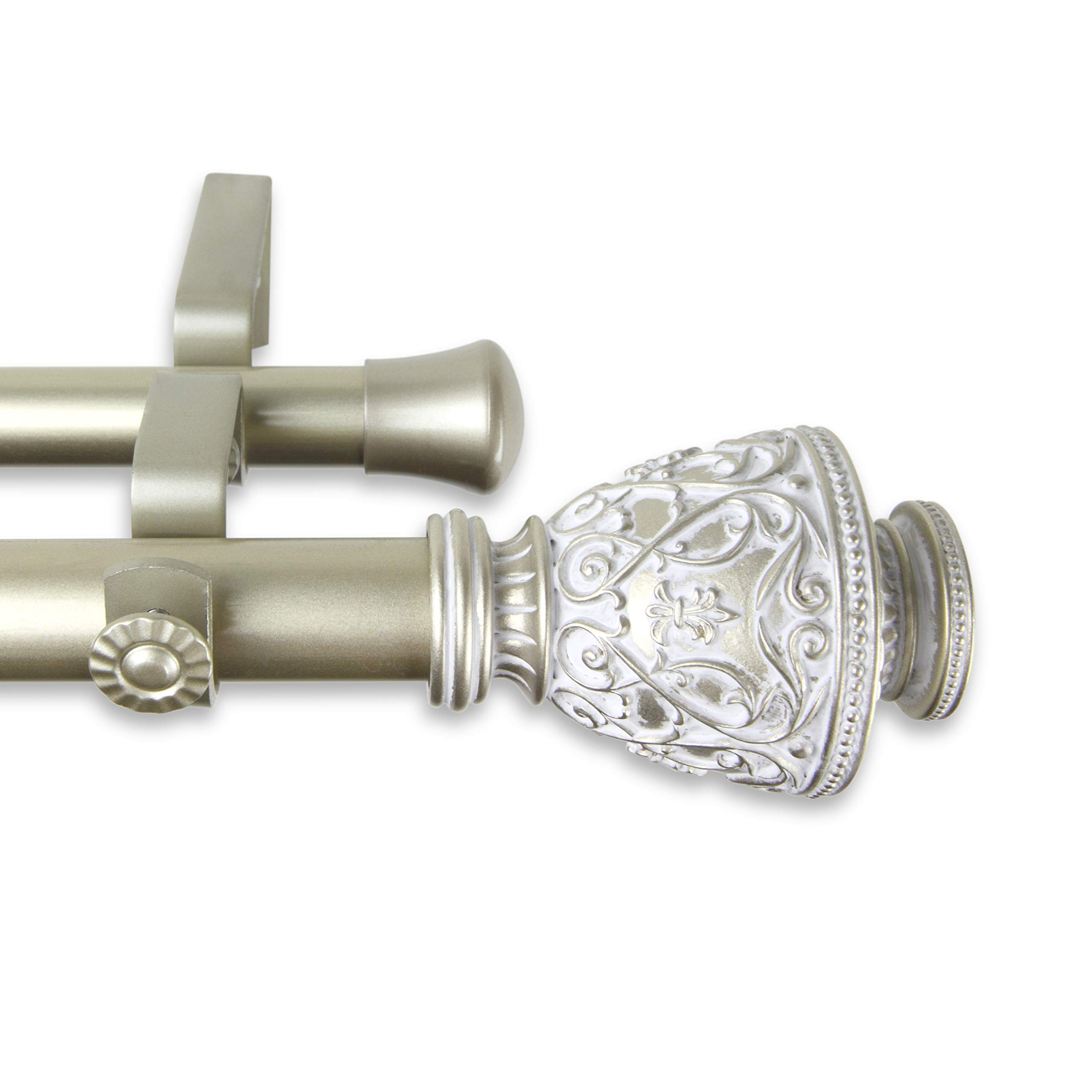 A&F Rod Décor - Cambria Double Curtain Rod 1 inch Diameter, 48-84 inch - Gold