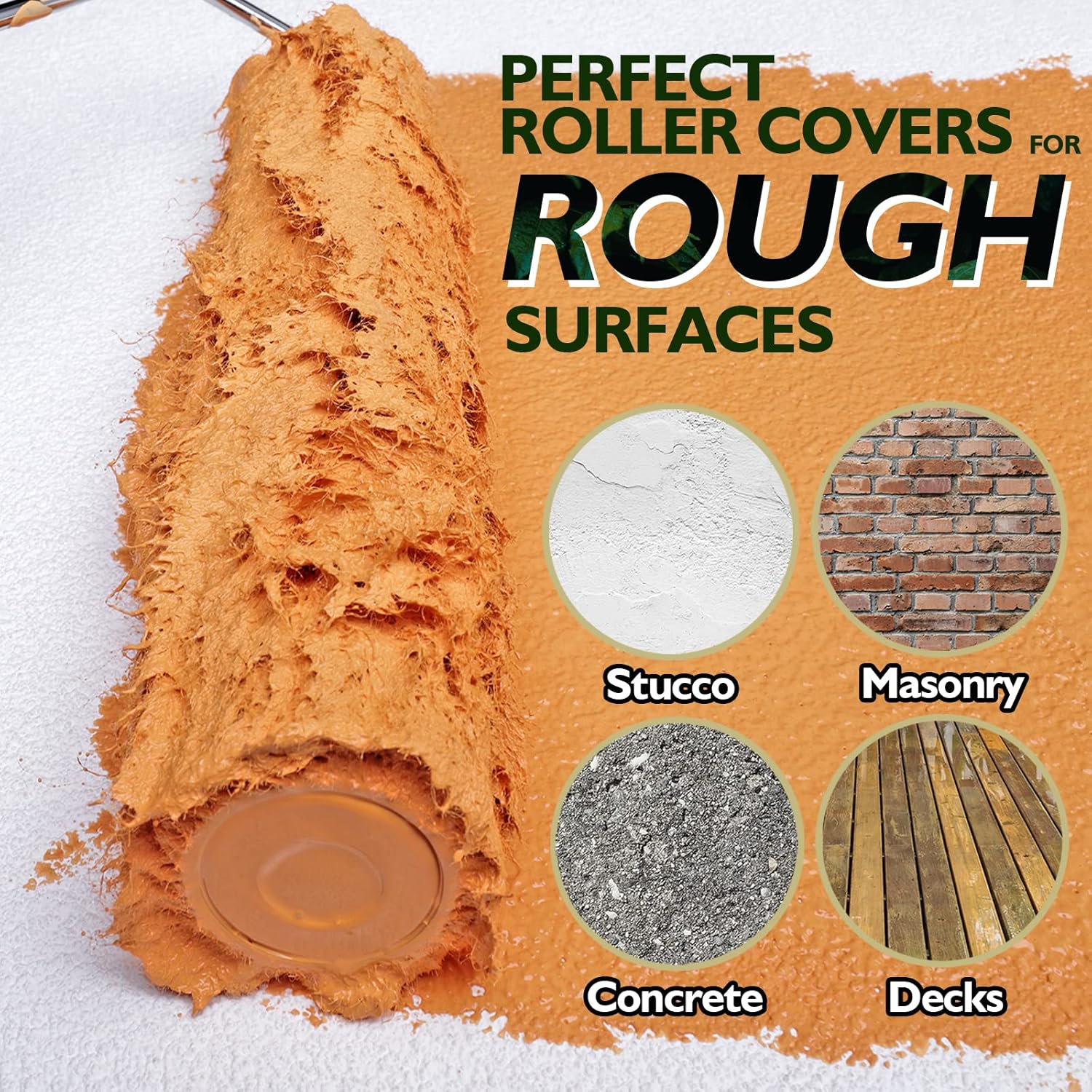 Paint Roller Covers 9 Inch x 3/4" Nap, 20 Pack, Lambswool Roller Covers for Paint Rollers, Naps for Paint Roller Brush and Frame, Perfect House Painting Supplies for Textured Rough Surfaces