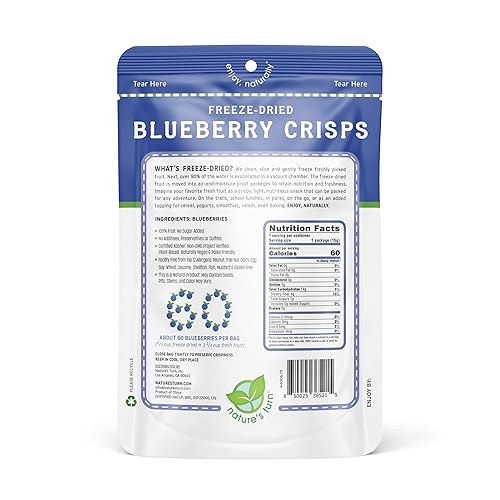 Miniatura 2 de Nature's Turn Snacks de frutas liofilizadas, fritas de fresa y arándanos, paquete de 24 (0.53 onzas cada uno)