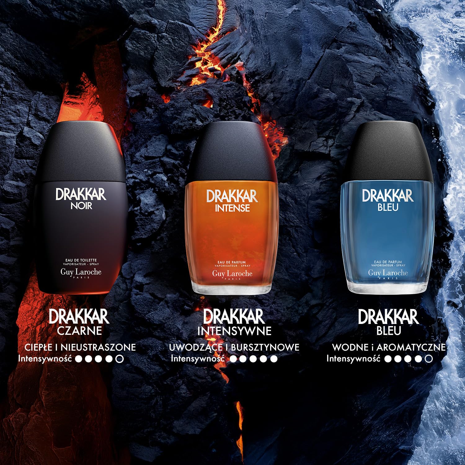 Guy Laroche Drakkar Bleu, Ikoniczny projektancki zapach, potężne, wodne i świeże perfumy, 100 ml