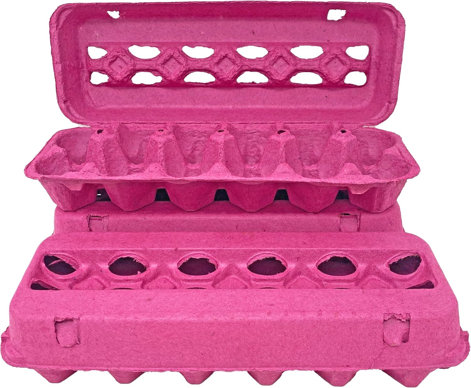Cackle Hatchery Vented Paper Pulp Egg Cartons Holds 1 Dozen Chicken Eggs - Pink (72)