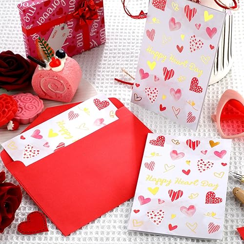 Miniatura 3 de Eaasty 72 tarjetas de agradecimiento para niños, para el día de San Valentín, tarjetas de agradecimiento en blanco con sobres, tarjetas de