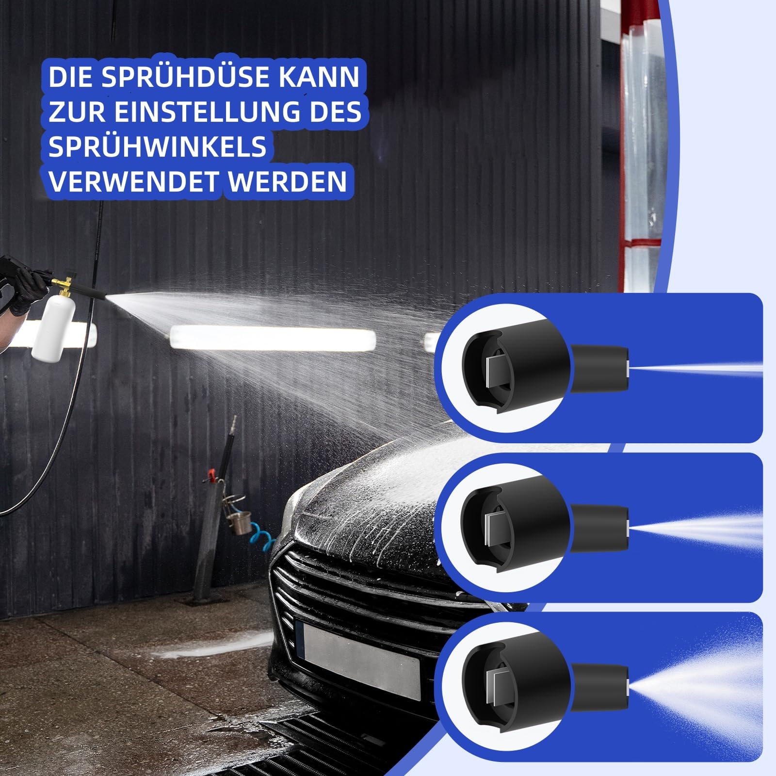Stone Banks Schneeschaumlanze für geeignet für die Kärcher HD-Serie mit M22-Anschluss, Verstellbarer Schaumdüse und 1L Seifenspender, alte Version